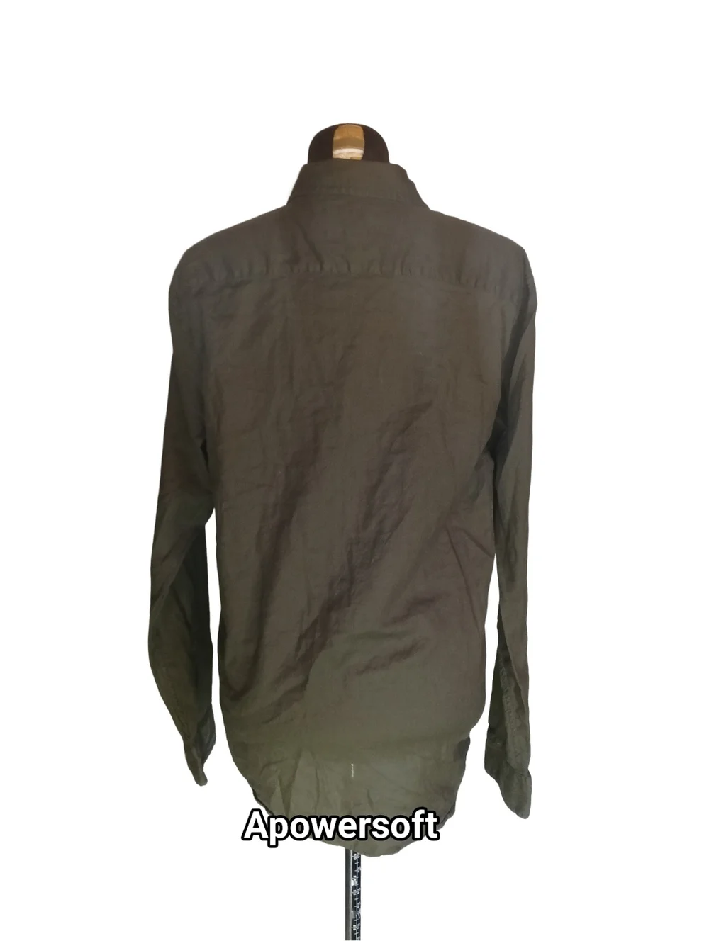 Banana Republic Untucked Slim Fit Moss Green Button Front Shirt Size Medium